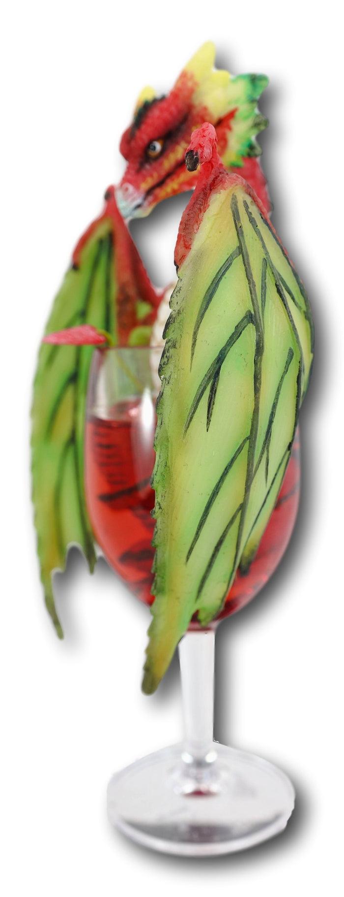 Ebros Gift Cocktail Spirit Drunken Watermelon Daiquiri Dragon Statue Fantasy Decor Figurine