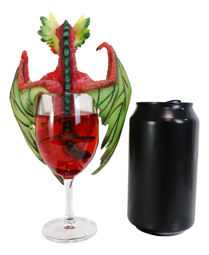 Ebros Gift Cocktail Spirit Drunken Watermelon Daiquiri Dragon Statue Fantasy Decor Figurine