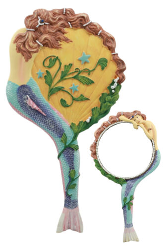 Ebros Gift Colorful Atlantis Sirens Of The Seas Maiden Mermaid Hand Mirror Figurine Vanity