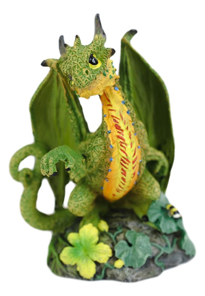 Ebros Gift Colorful Fruits Vegetables Green Cantaloupe Dragon Figurine Fairy Garden Decor