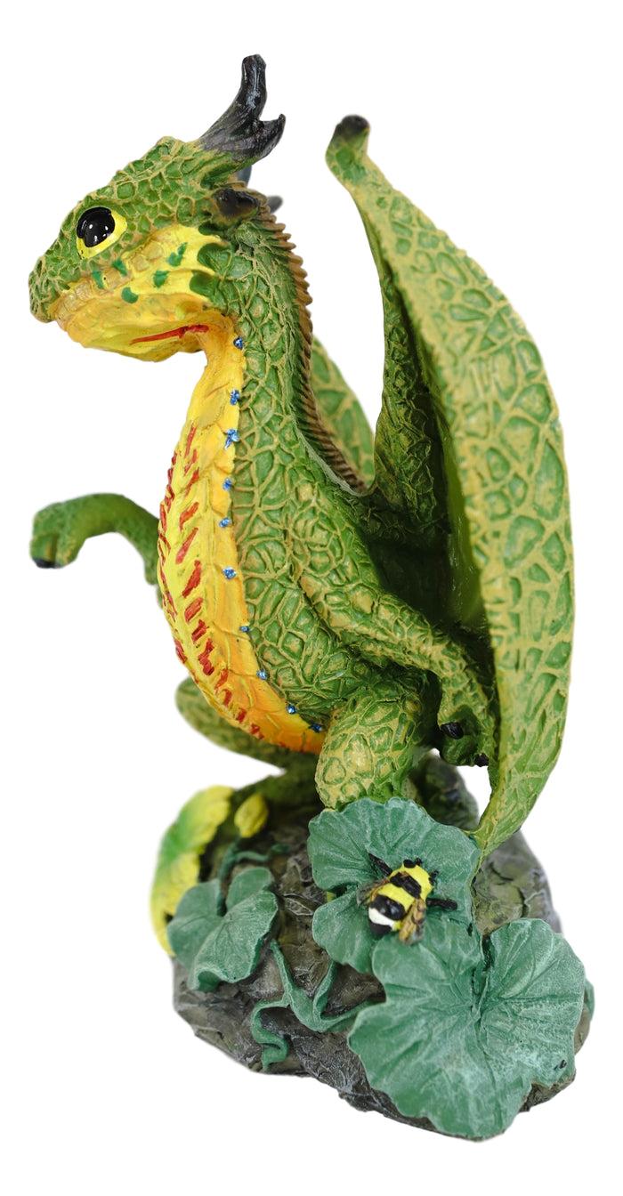 Ebros Gift Colorful Fruits Vegetables Green Cantaloupe Dragon Figurine Fairy Garden Decor