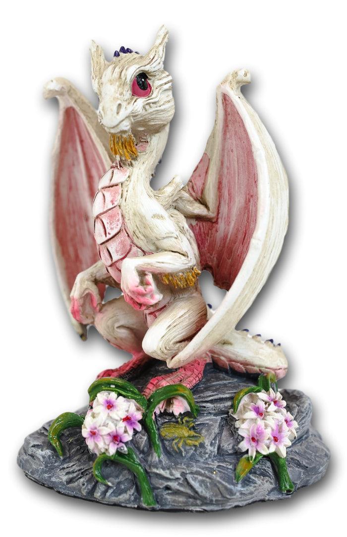 Ebros Gift Colorful Fruits Vegetables Pale White Garlic Dragon Figurine Fairy Garden Decor