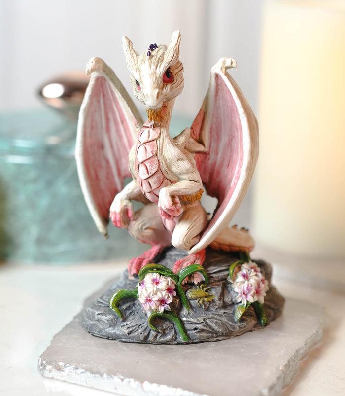 ebros gift Colorful Fruits Vegetables Pale White Garlic Dragon Figurine Fairy Garden Decor