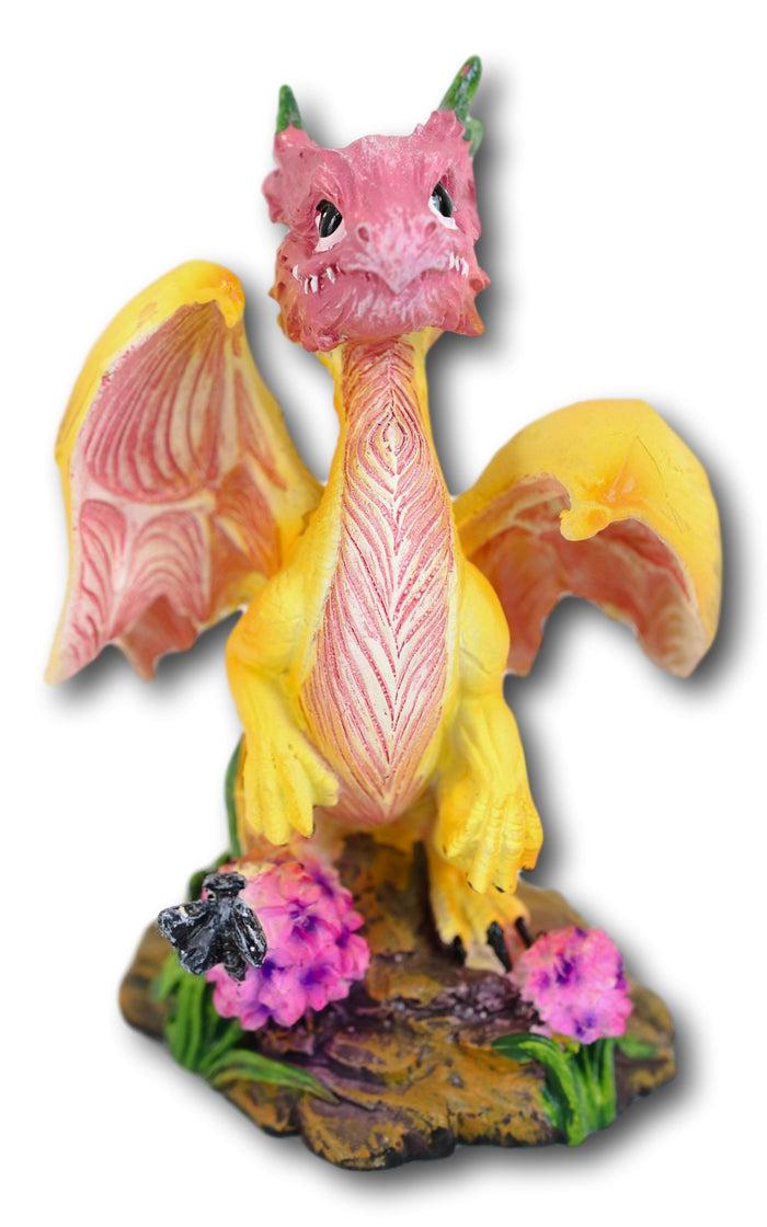 Ebros Gift Colorful Fruits Vegetables Yellow Onion Dragon Figurine Fairy Garden Decor