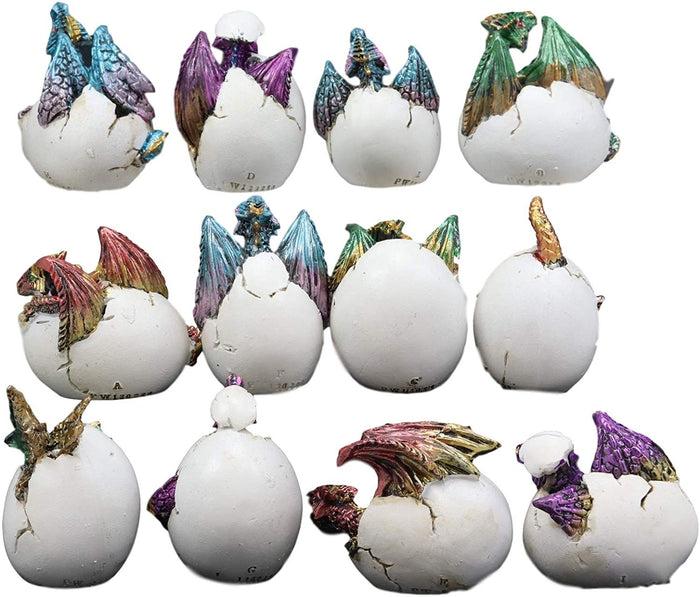 Ebros Gift Colorful Miniature Wyrmling Dragons In Eggs Figurine Set Of 12 Dragon Hatchlings