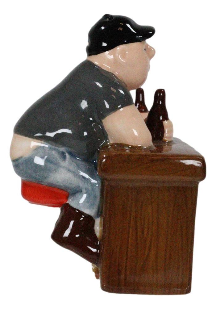 Ebros Gift Colorful Mooning Beer Buddies Bar Pub Scene Ceramic Salt And Pepper Shakers Set