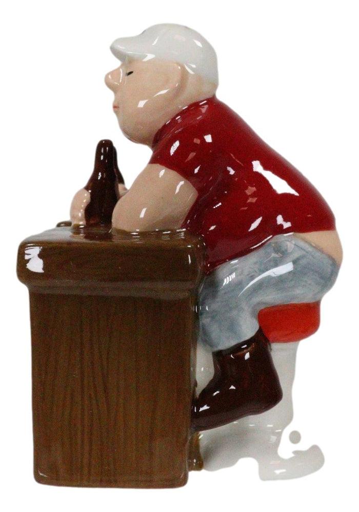Ebros Gift Colorful Mooning Beer Buddies Bar Pub Scene Ceramic Salt And Pepper Shakers Set