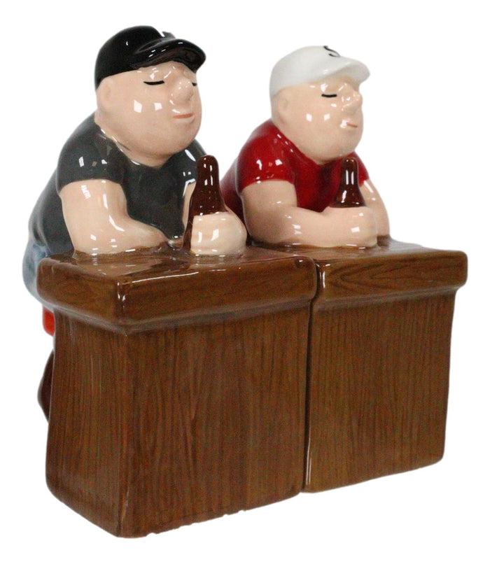 Ebros Gift Colorful Mooning Beer Buddies Bar Pub Scene Ceramic Salt And Pepper Shakers Set