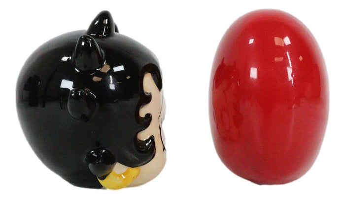 Ebros Gift Comical Betty Boop And Giant Heart Love Ceramic Salt And Pepper Shakers Set