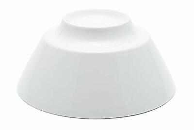 Ebros Gift Contemporary Design Large White Porcelain Trapezoid Round Bowl 44oz 8.5"Diameter