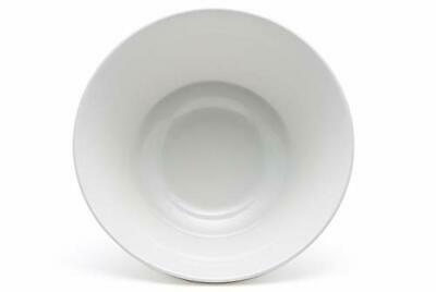 Ebros Gift Contemporary Large White Porcelain Trapezoid Round Bowls 44oz 8.5"Dia Set Of 6