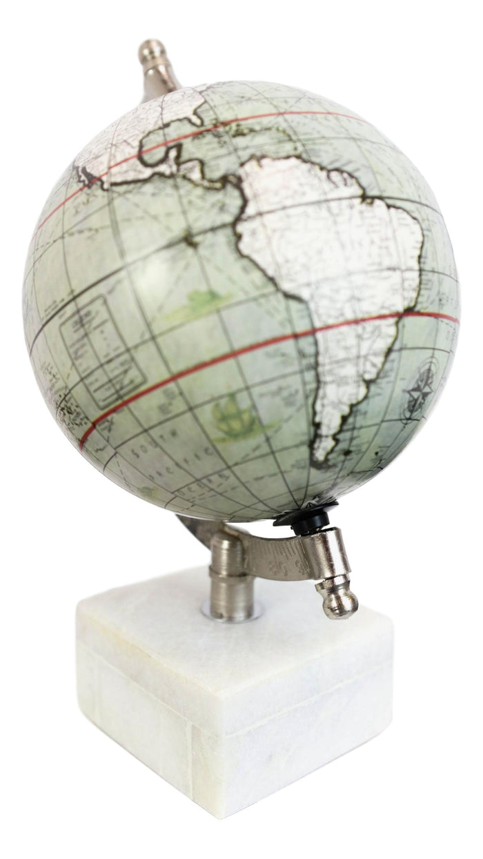 Ebros Gift Contemporary Modern Decorative Desktop World Atlas Map Globe With Tilt Axis 13"H