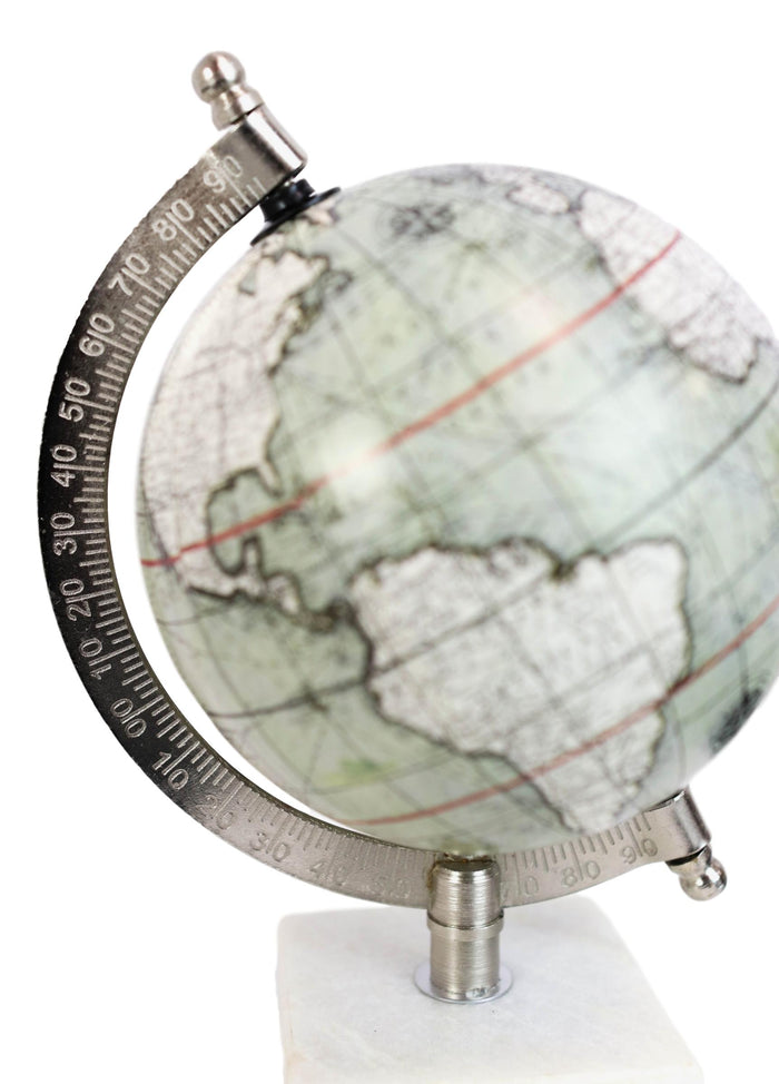 Ebros Gift Contemporary Modern Decorative Desktop World Atlas Map Globe With Tilt Axis 13"H
