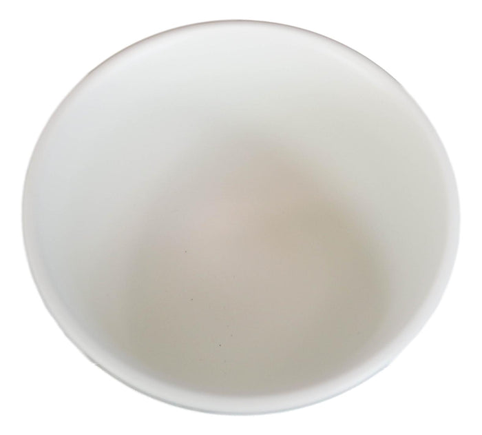 Ebros Gift Contemporary Ridged Matte White Jade Melamine Rice Soup Dessert Bowls Pack Of 6