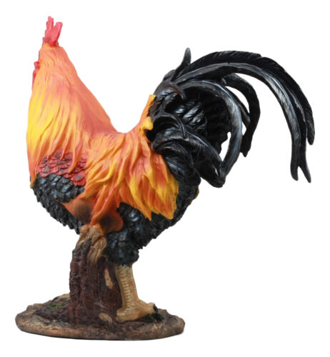 Ebros Gift Country Farm Chicken Morning Crow Alpha Rooster Figurine Large Statue Home Decor