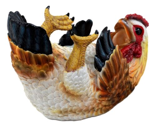 Ebros Gift Country Farm Drunken Hen Chicken Wine Holder Bottle Caddy Figurine 9.75" Long