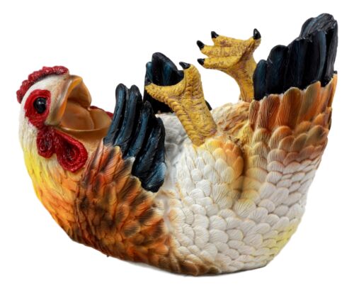 Ebros Gift Country Farm Drunken Hen Chicken Wine Holder Bottle Caddy Figurine 9.75" Long