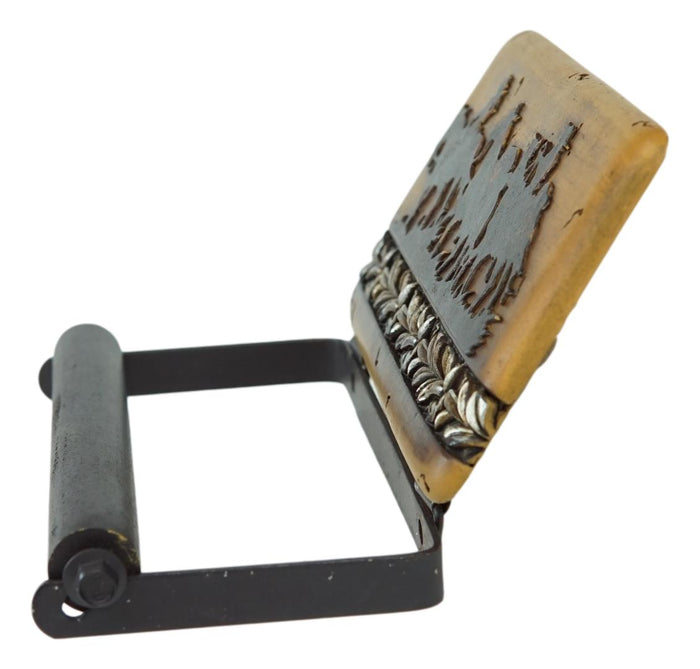 Ebros Gift Country Western Rustic Cowboys Riding Horses Faux Wood Wall Toilet Paper Holder