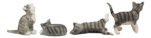 Ebros Gift Crazy For Cats Four Playful Kitten Statues Adorable Kitty Cat Animal Figurines