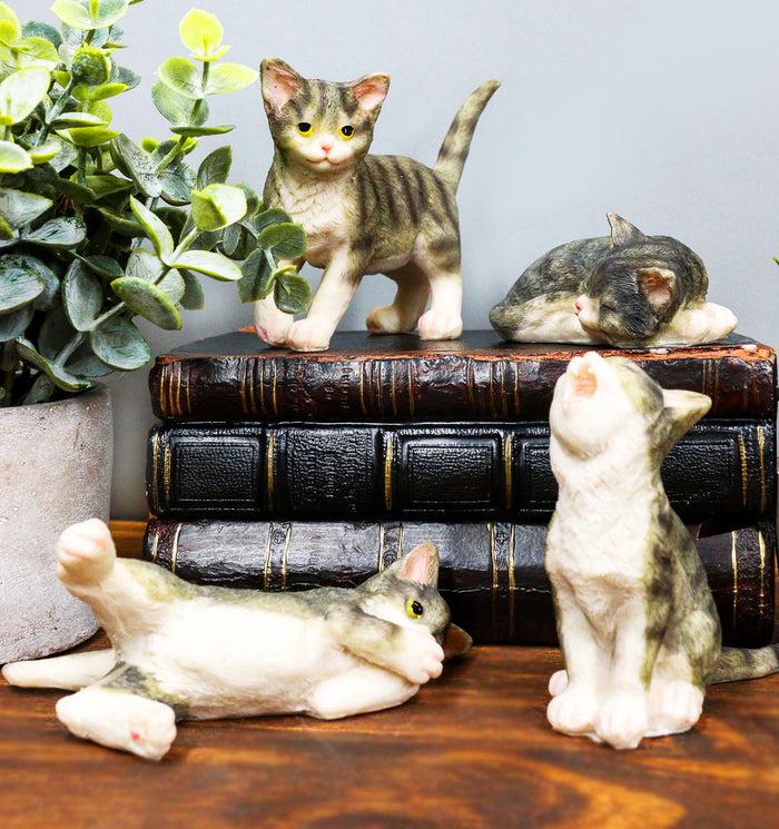 ebros gift Crazy For Cats Four Playful Kitten Statues Adorable Kitty Cat Animal Figurines