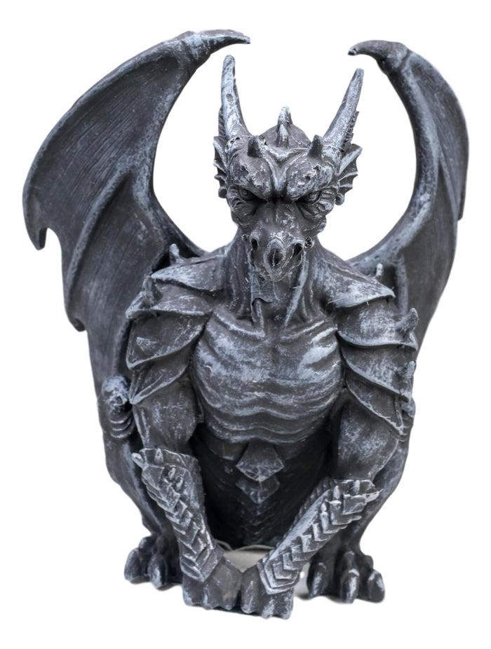 Ebros Gift Crouching Gothic Winged Dragon Guardian Chimera Gargoyle Decorative Figurine