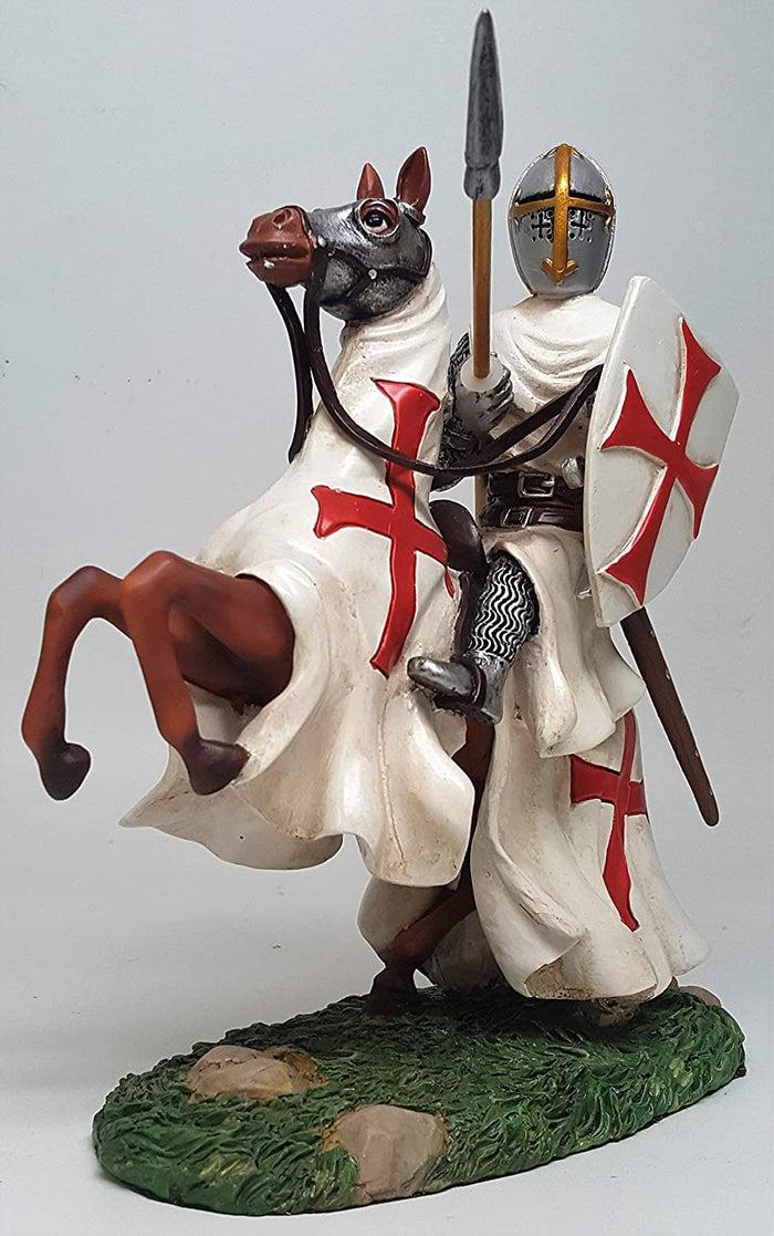 Ebros Gift Crusader English Jostling Phalanx Spear Knight Cavalry Horse Figurine Statue