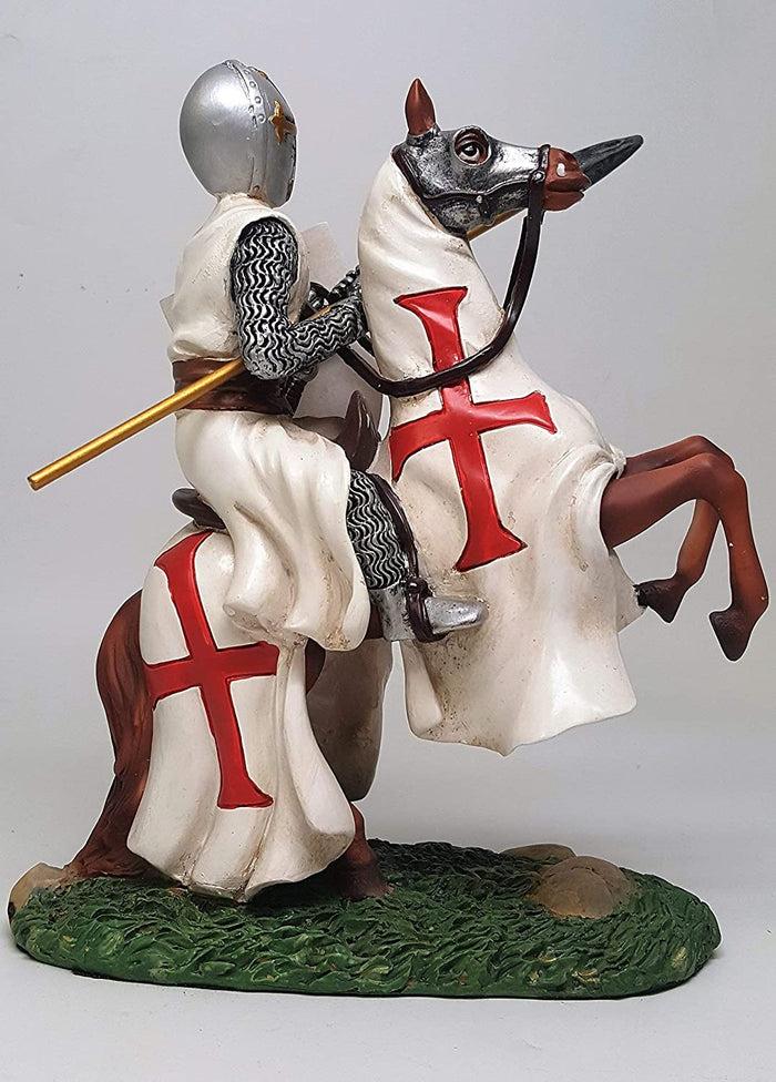 Ebros Gift Crusader English Jostling Phalanx Spear Knight Cavalry Horse Figurine Statue