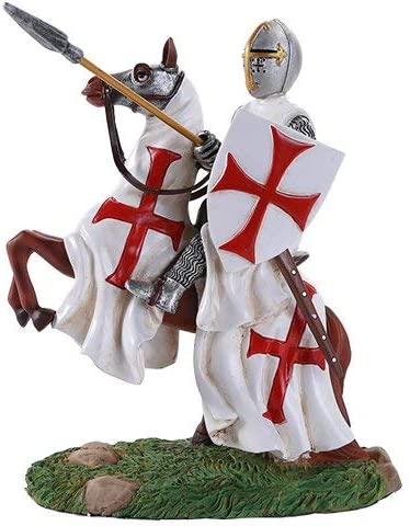 ebros gift Crusader English Jostling Phalanx Spear Knight Cavalry Horse Figurine Statue