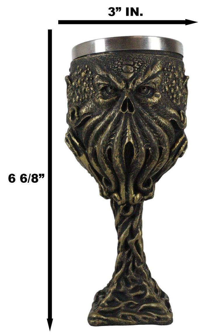 Ebros Gift Cthulhu Mythos Cosmic Octopus Monster The Great One 8oz Wine Goblet Chalice
