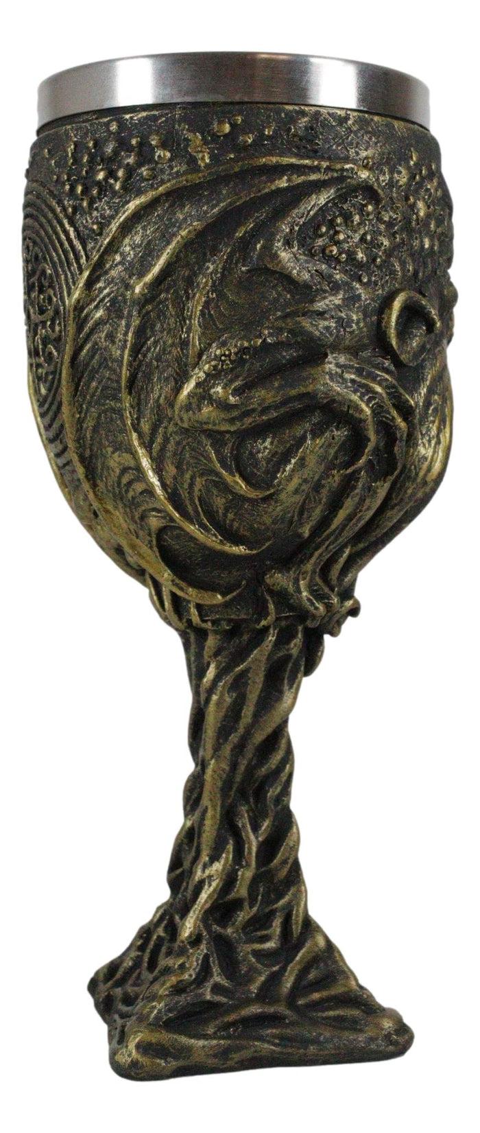 Ebros Gift Cthulhu Mythos Cosmic Octopus Monster The Great One 8oz Wine Goblet Chalice