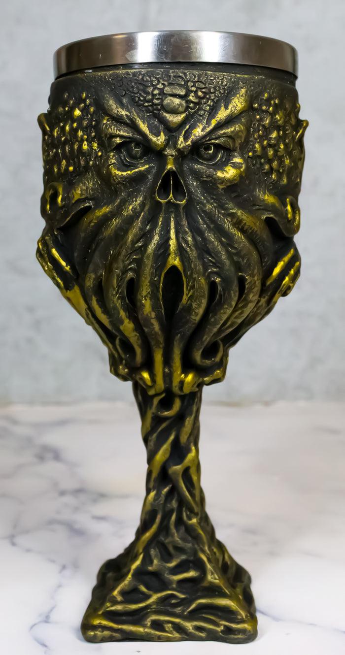 ebros gift Cthulhu Mythos Cosmic Octopus Monster The Great One 8oz Wine Goblet Chalice