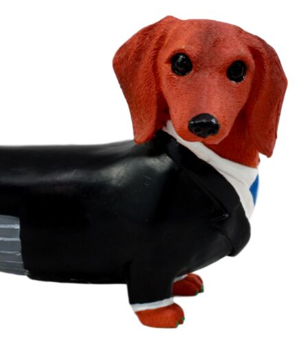 Ebros Gift Cute Doxie Collection Wedding Groom Tuxedo Dachshund Figurine Dog Collectible