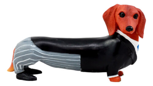 Ebros Gift Cute Doxie Collection Wedding Groom Tuxedo Dachshund Figurine Dog Collectible