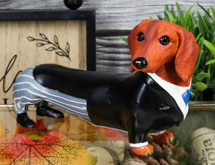 ebros gift Cute Doxie Collection Wedding Groom Tuxedo Dachshund Figurine Dog Collectible
