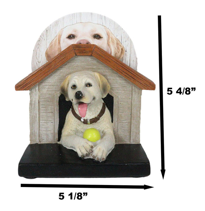 Ebros Gift Cute Golden Retriever Puppy Dog In Doghouse Coaster Set Holder And 4 Coasters