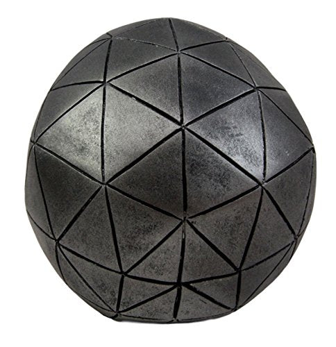 Ebros Gift Cyborg Geometric Vector Matrix Polygon Silver Skull Decorative Figurine 6.75"L