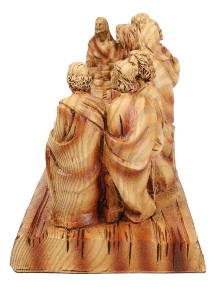 Ebros Gift Da Vinci The Last Supper Jesus And Disciples Faux Cedar Wood 12"Long Figurine