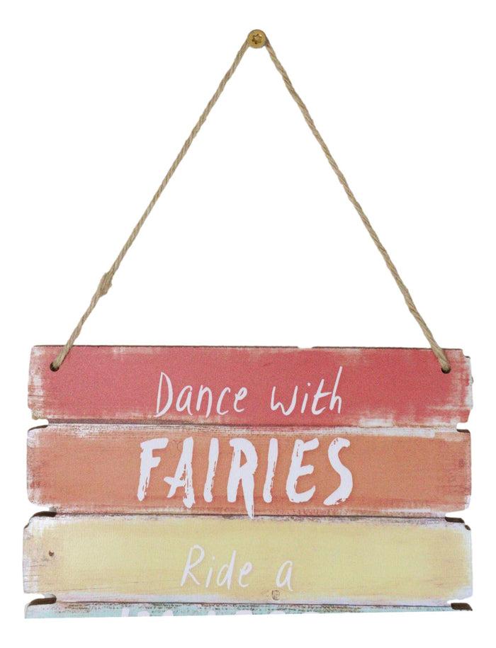Ebros Gift Dance With Fairies Ride A Unicorn Swim With Mermaids Chase Rainbows Wall Decor