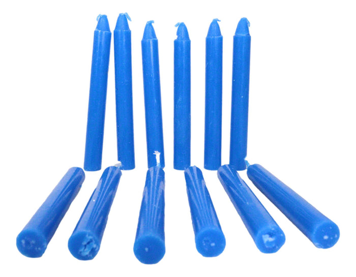 Ebros Gift Dark Blue Wisdom Truth Pack Of 12 Wicca Occult Witch Ritual Spell Chime Candles