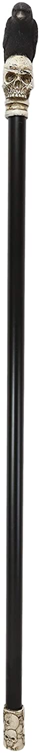 Ebros Gift Dark Raven Crow On Skull Walking Cane Ghosts Of Silent Hill Resin Fiber Glass