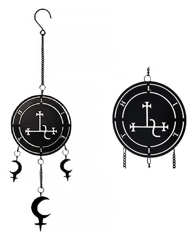 ebros gift Dark Wicca Occultism Seal of Lilith Moon Sigil Spiral Wall Hanging Decoration