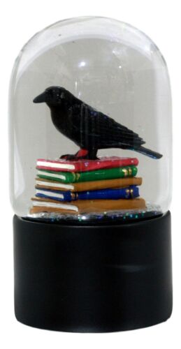 Ebros Gift Day Of The Dead Edgar Allan Poe Raven Bibliography Glitter Water Globe Figurine