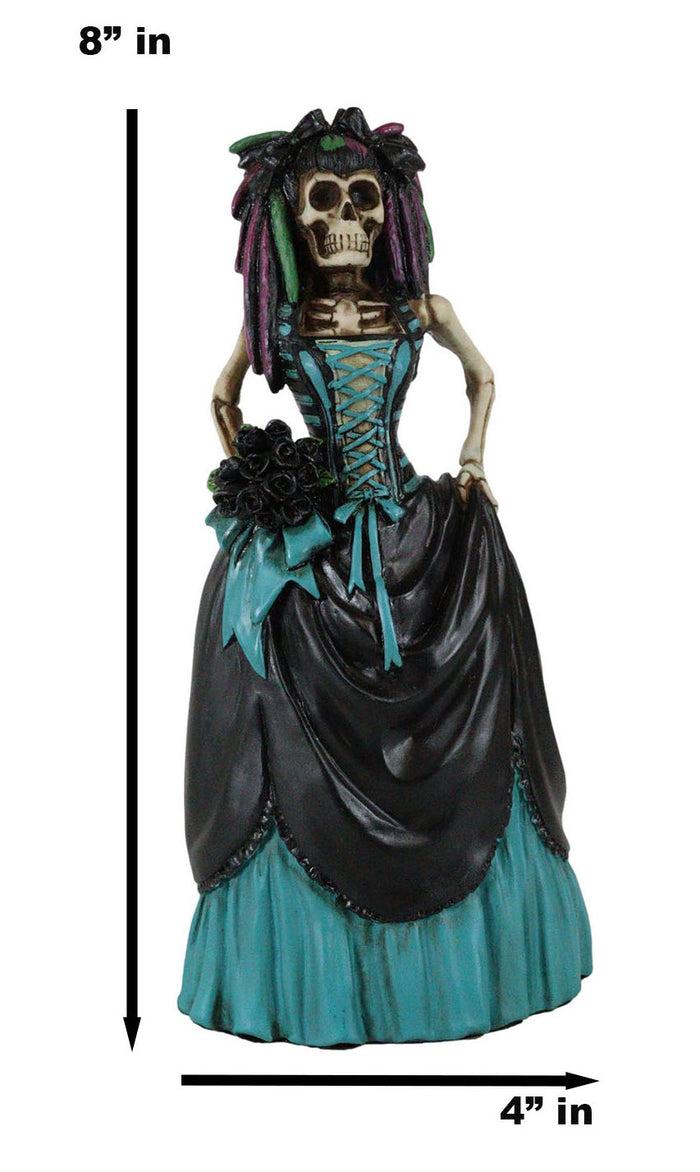 Ebros Gift Day Of The Dead Gothic Skeleton Bride In Evening Gown Statue Love Never Dies