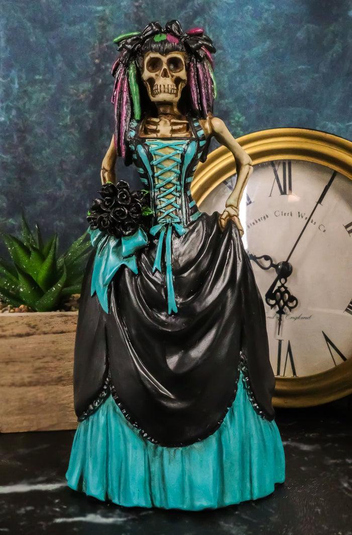 ebros gift Day of The Dead Gothic Skeleton Bride In Evening Gown Statue Love Never Dies