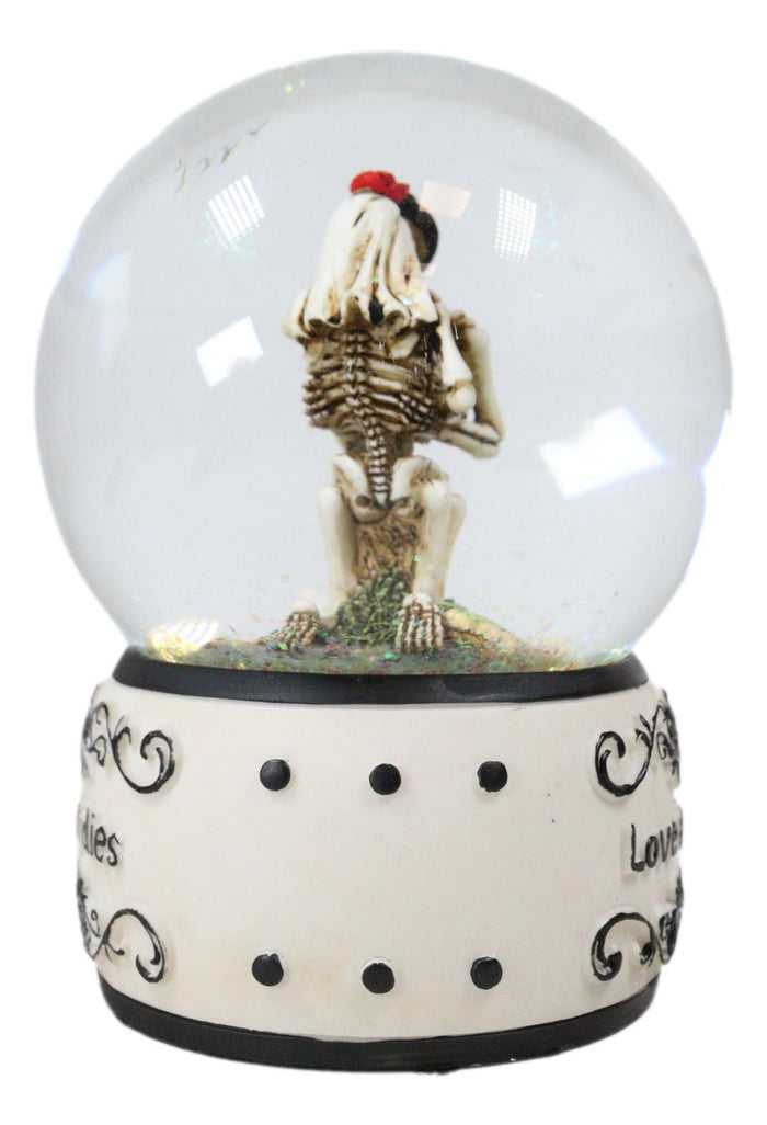 Ebros Gift Day Of The Dead Love Never Dies Kissing Bride And Groom Skeletons Water Globe