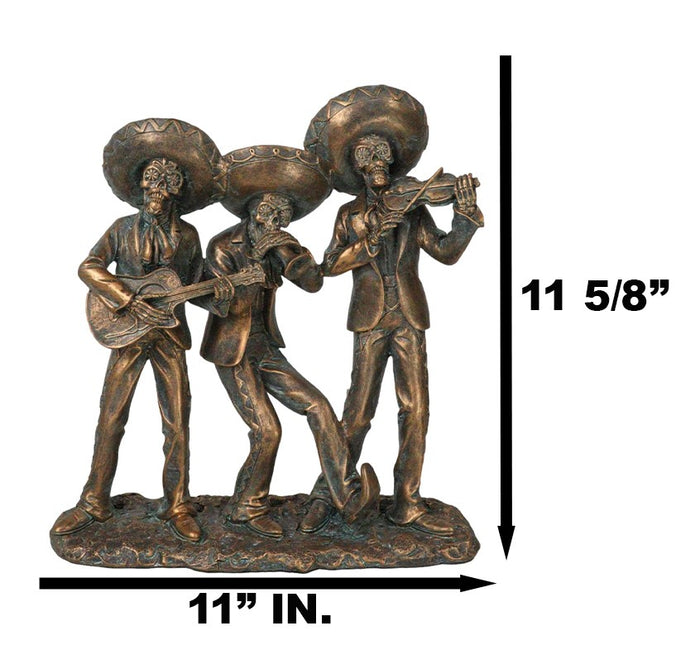 Ebros Gift Day Of The Dead Skeleton Mariachi Trio Guitarron Trumpet And Violin Figurine