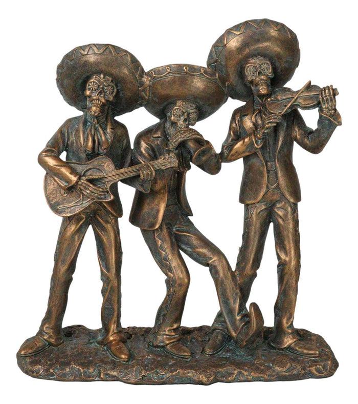 Ebros Gift Day Of The Dead Skeleton Mariachi Trio Guitarron Trumpet And Violin Figurine