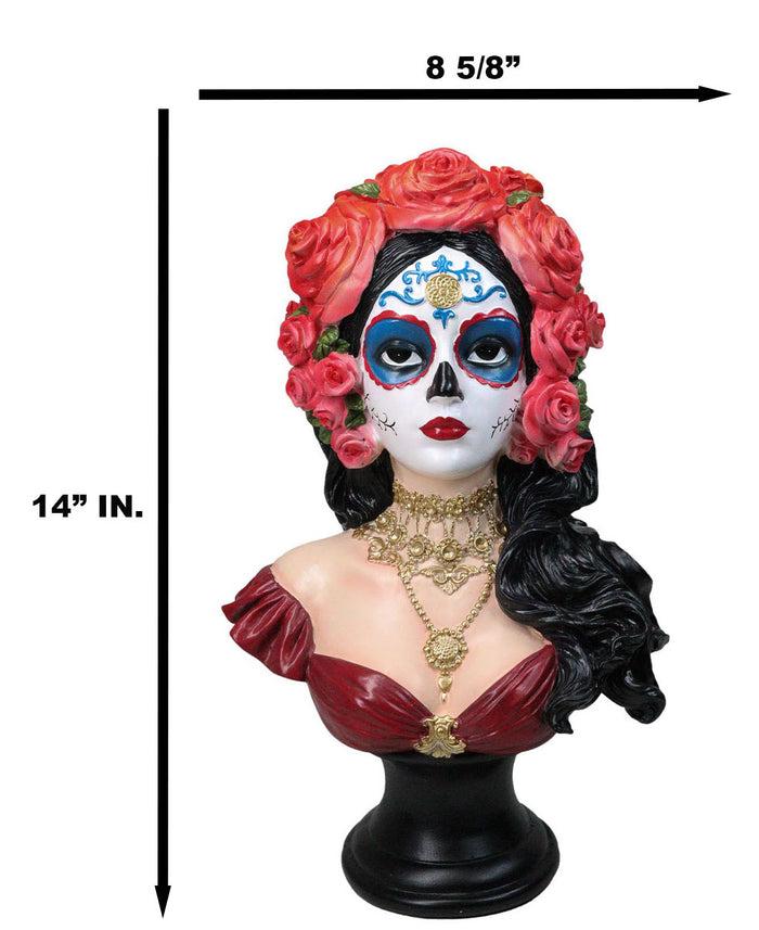 Ebros Gift Day Of The Dead Sugar Skull Lady Dancer Vivas Calacas Senorita Bust Figurine