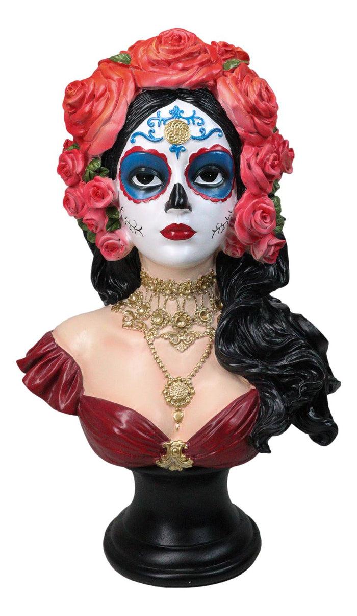 ebros gift Day of The Dead Sugar Skull Lady Dancer Vivas Calacas Senorita Bust Figurine