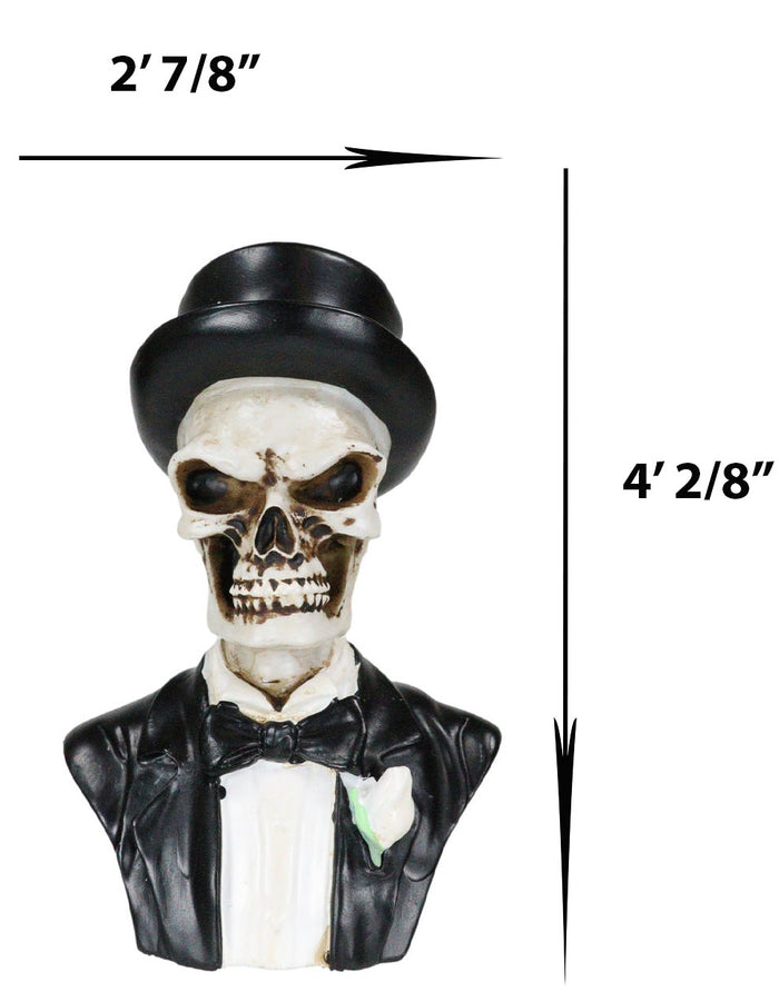 Ebros Gift Day Of The Dead Wedding Groom Gentleman Skeleton Skull In Tuxedo Mini Figurine